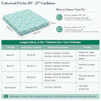 8Pcs Patio Cushion Covers Stretch Outdoor Furniture Protector Slipcovers - Image 3