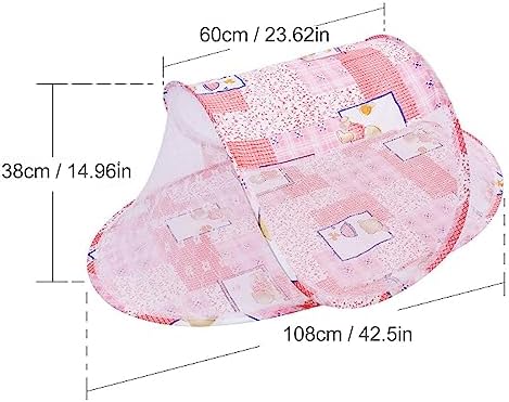 Baby Crib Net Tent, Zipper Closure Folding Portable Breathable Baby Bed Net - Image 3