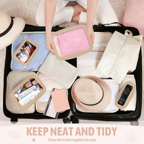 YOPCDJ 5PCS Diaper Bag Organizer Pouch Set, TSA Approved Toiletry Bag，Clear - Image 6