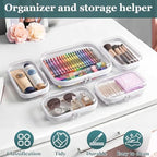 Clear Hard Shell Zipper Cases, Plastic Hard Sided Zippers Pouches Clear - Image 4