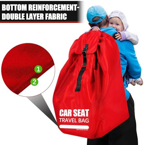 Car Seat Travel Bag for Airplane, Padded Strap Car Seat Bags for Air Travel - Image 4