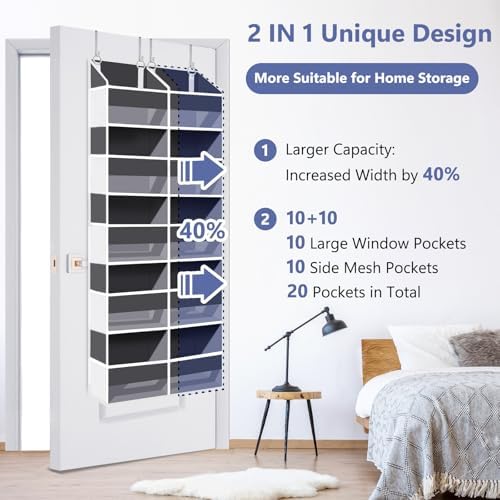 Heavy Duty Over The Door Organizer 5 Tiers, Extra Large Behind Door Storage of - Image 3