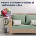 8Pcs Outdoor Cushion Covers, Stretch Patio Furniture Couch Chair Slipcovers - Image 5