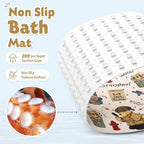 Teddy Island Bath Mat for Tub Non Slip Kids Bathtub Mat 40x16 Baby Bath Mat - Image 3