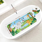 SHUCHING Baby Bath Mat for Tub Non Slip-40x16 Inch, Safari Animal - Image 2