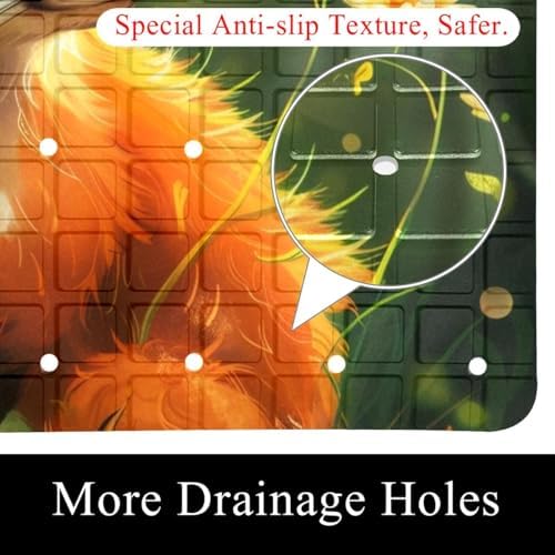 Non Slip Bathtub and Shower Mat 26.8x15.1 inch, Bath Mat - Image 2