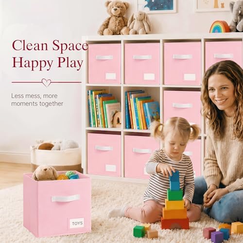 Storage Cubes 8 Pack, 11 Inch Fabric Storage Cubes Organizer Bins - Image 4