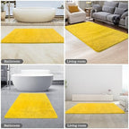 Yeaban Chenille Yellow Bathroom Rug 30"x50", Non-Slip Rubber Backing - Image 6