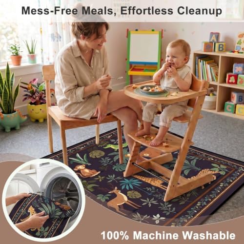 Splat Mat for Under High Chair Waterproof Non Slip Floor Mat for Baby - Image 5