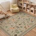BESBLEE 5X7 Area Rug for Bedroom, Washable Animal Non Slip by BESBLEE