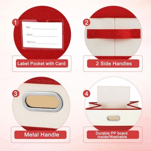 Large Linen Fabric Foldable Storage Bins - Image 2