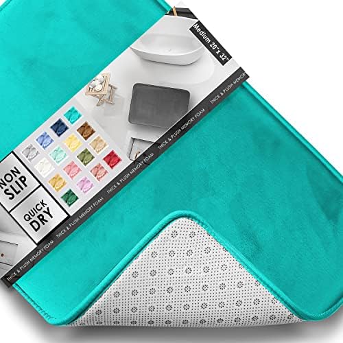 Clara Clark Bathroom Rugs, Velvet Memory Foam Bath Mat, Machine Washable Bath by ClaraClark