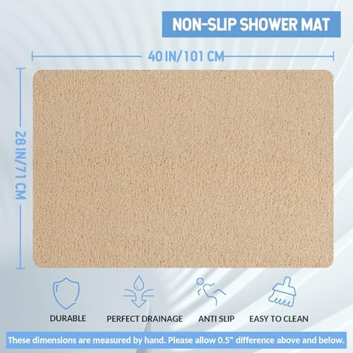 Hargiis Non-Slip Bathtub Mat, Anti Slip Shower Mat, Fast Drying Bathtub Mats - Image 2