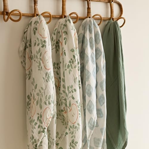 GLLQUEN BABY Muslin Swaddle Blankets 4Pk Receiving Blanket Large 35" x 40" - Image 6