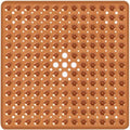 Square Shower Mat Bathtub Bath Mat Non Slip Clear Brown 21"x21" by NaolotureHome
