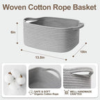 Cute Gray Gift Basket, Woven Baskets - Image 2