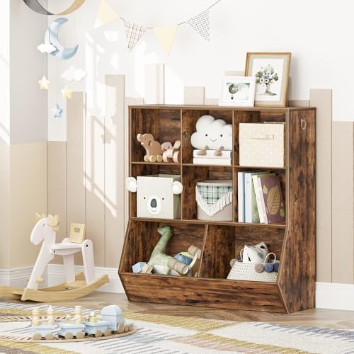 HOOBRO Kids Bookshelf, Toy Storage Cabinet, Kids Toy Organizer, 8 Cubicles - Image 2