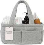 PUTSKA Baby Diaper Caddy Organizer, Nursery Fleece Basket by Putska
