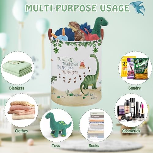 Dinosaur Nursery Decor Kids Laundry Basket Large Kid Storage Chest Trunk - Image 6