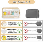 2 Pcs Chenille Letter Clear Makeup Bag Mama Baby Pouch, Mama Baby Hospital - Image 4