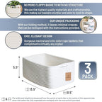 NaturalCozy 13.5”x8.5”x5.5” Storage Baskets - Image 2