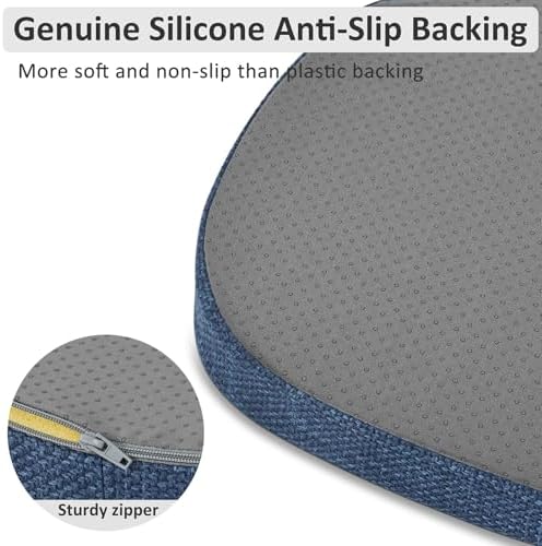 Shinnwa Kitchen Chair Cushions Set of 2, High-Resilience Foam Windsor Seat Pads - Image 4