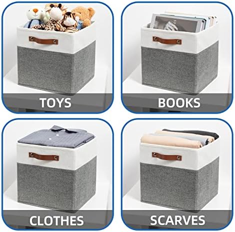 Temary Storage Cubes 12x12 Fabric Cube Storage Bins Foldable Storage Baskets - Image 5