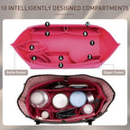 Doxo Purse Organizer Insert for Handbags & Base Shaper 2pc Set, Felt Neverfull - Image 4
