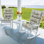 DYTXIII Outdoor High Back Chair Cushions Set of 2, Water Repellent Tufted - Image 2