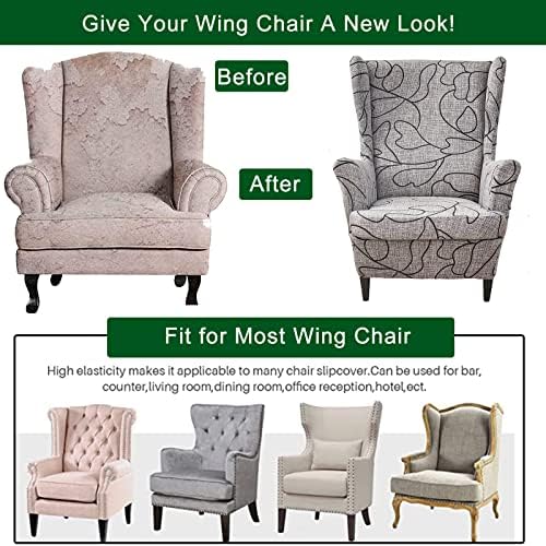 CRFATOP Wingback Chair Covers Wing Armchair Slipcovers - Image 5
