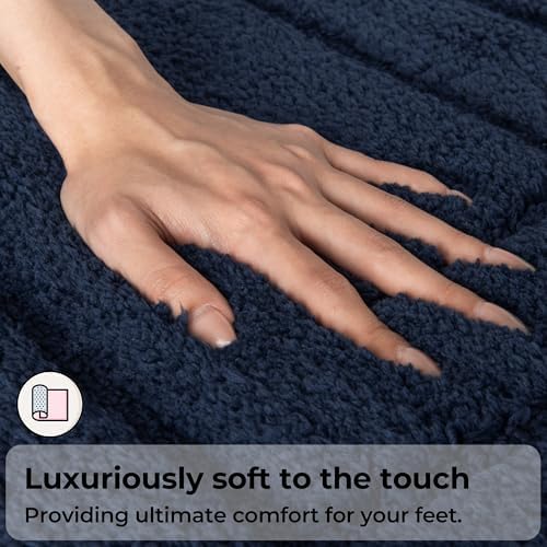 GRANNY SAYS Blue Bathroom Rugs Set 2 Piece, Soft Microfiber Bath Mats - Image 4