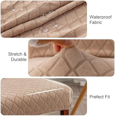 Genina Waterproof Dining Chair Covers Set of 6 Parsons Chair Slipcovers - Image 5