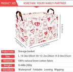 Valentine's Day Basket Gift for Empty Cute Heart Large Storage Bin for Kid and - Image 5