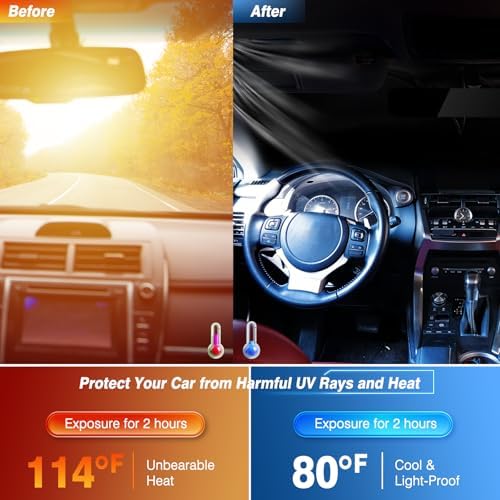Car Windshield Sun Shade UV Reflector Foldable Front Window SUV - Image 2