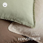 Foindtower Decorative Linen Fringe Throw Pillow Covers Cozy Boho Farmhouse - Image 4