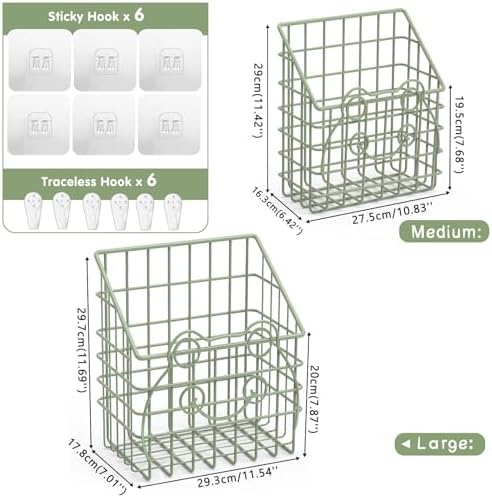 Greentainer 2 Pack Bath Toy Storage Organizer, Large Rustproof Metal Wire Basket - Image 2
