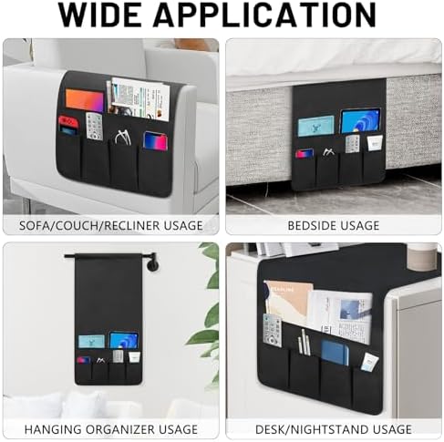 Non-slip Couch Organizer Armchair Caddy, Oxford TV Remote Control Holder - Image 3