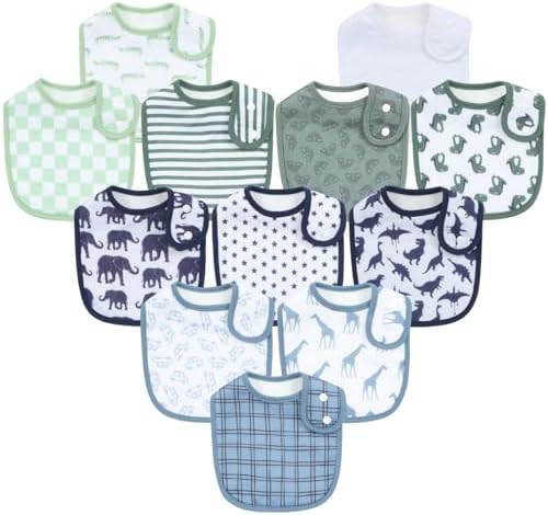 Baby Bibs Soft and Absorbent Cotton Bandana Bibs Set by Benoxine