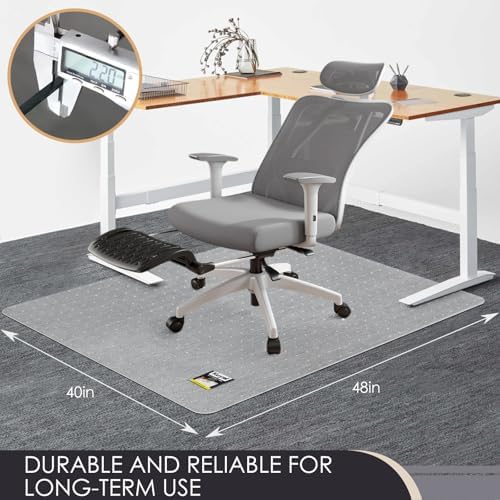 Kuyal Office Chair Mat for Carpet, Heavy Duty Computer Chair Mat - Image 4