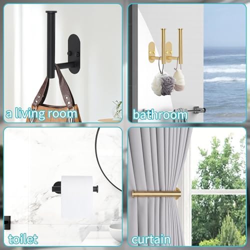 Yagoo 6 Pcs Adhesive Curtain Holdbacks, Screw-in Curtain Tiebacks - Image 5