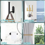 Yagoo 6 Pcs Adhesive Curtain Holdbacks, Screw-in Curtain Tiebacks - Image 5