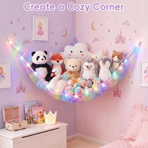 Stuffed Animals Hammock with Remote Control Toy Net Room Decor Storage - Image 2