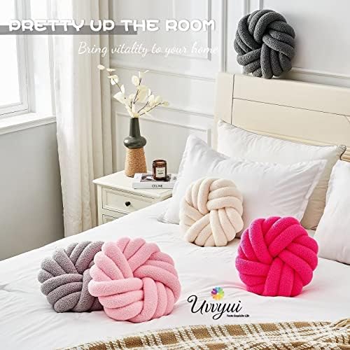 Uvvyui Knot Pillows, 14 Inch Decorative Throw Pillows Round Pillows Cushion - Image 5