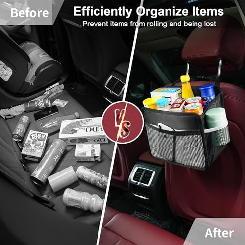 Car Back Seat Organizer and Storage Bag, Premium 1680D Oxford Cloth Collapsible - Image 4