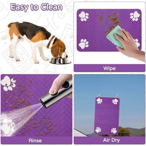 Dog Cat Food Mat, Absorbent Pet Feeding Mat - Image 7
