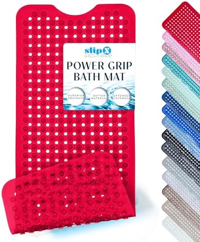 SlipX Solutions 39"x16" Power Grip Non Slip Bathtub Shower Mat by SlipXSolutions