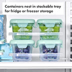 OXO Tot Glass Baby Blocks Food Storage Containers, 4 oz - Image 5