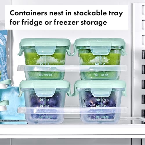 OXO Tot Glass Baby Blocks Food Storage Containers, 4 oz - Image 5