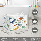 Clastyle Large Boho Dinosaur Pterosaur Boy Book Toy Storage Basket Dino Palm - Image 6
