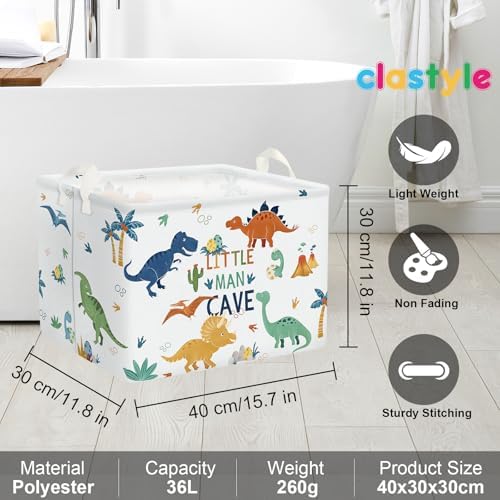 Clastyle Large Boho Dinosaur Pterosaur Boy Book Toy Storage Basket Dino Palm - Image 6